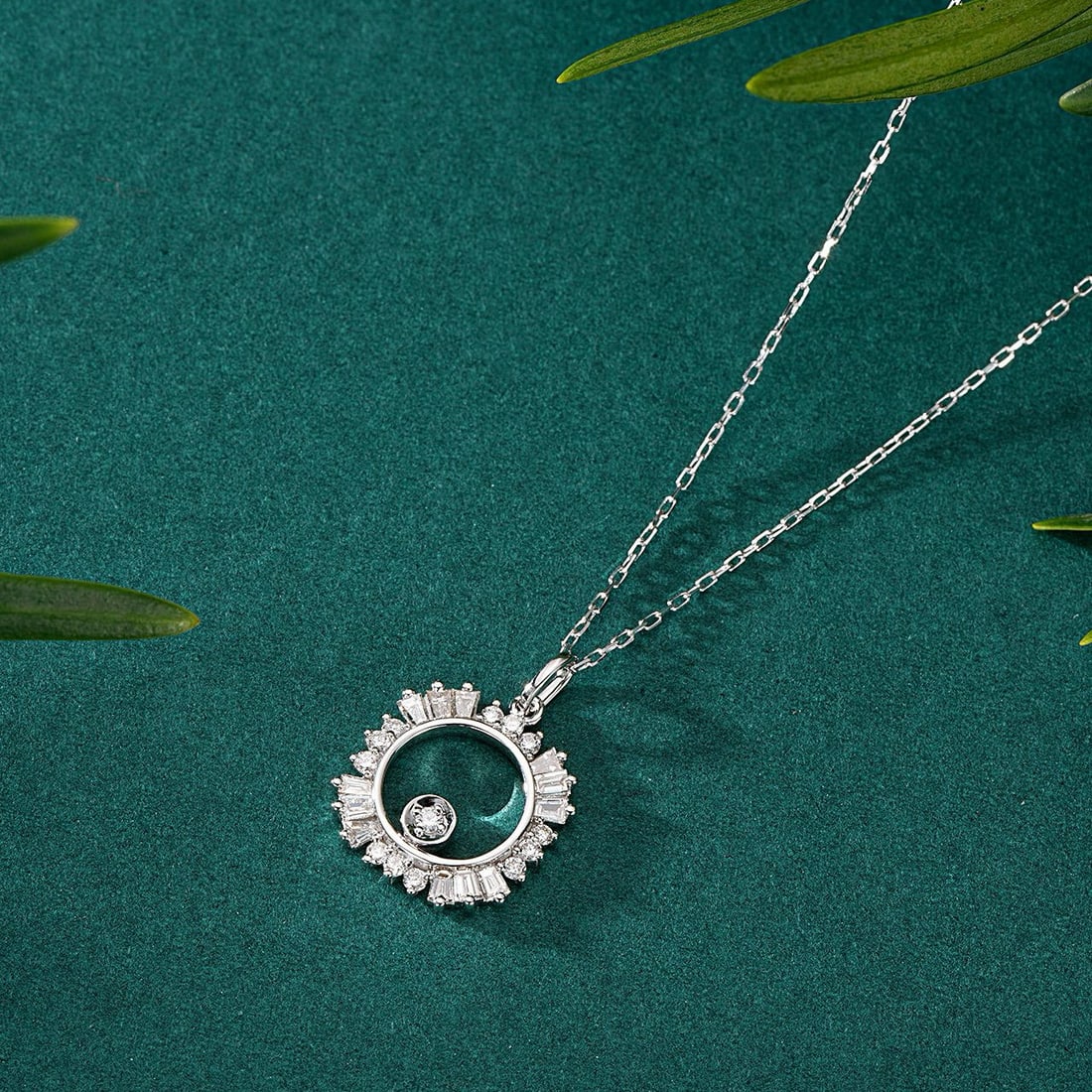 14k Gold 0.44 Ctw Natural H Diamond Pendant( Without Chain ) - 2