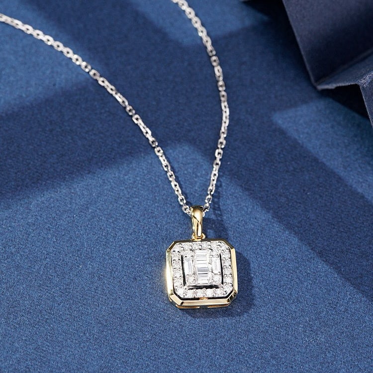 14k Gold 0.25 Ctw Natural H Diamond Pendant( Without Chain ) - 2