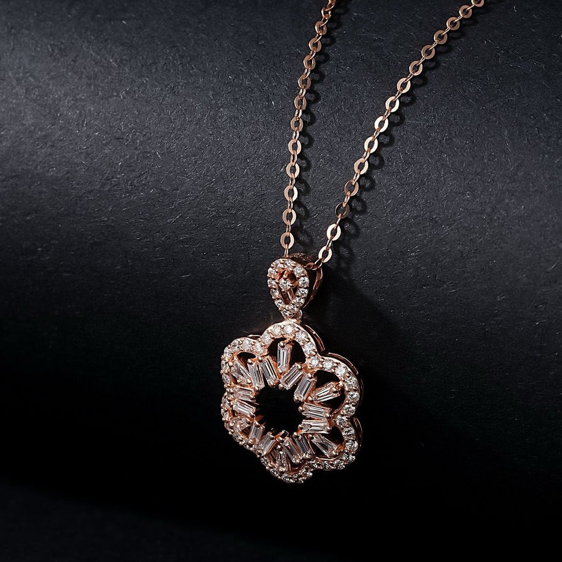 14k Gold 0.64 Ctw Natural H Diamond Pendant( Without Chain ) - 4