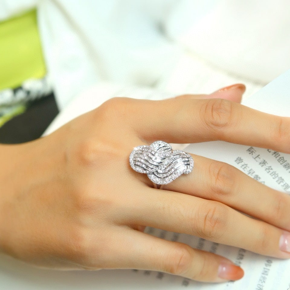 14k Gold 1.3 Ct Natural H Diamond Ring - 6