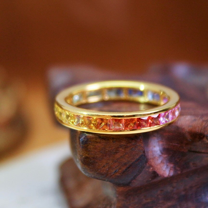 14k Gold 2.11 Ct Natural Sapphire Ring - 5