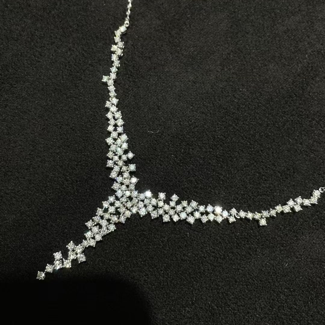 14k Gold 3.34 Ct Natural H Diamond Necklace - 3