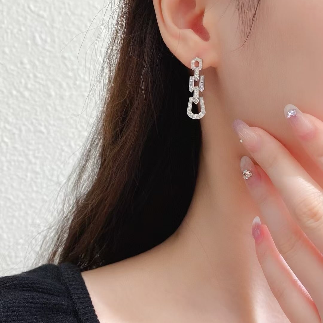 14k Gold 0.75 Ct Natural H Diamond Earrings - 2