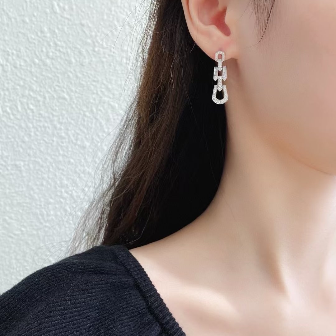 14k Gold 0.75 Ct Natural H Diamond Earrings - 5