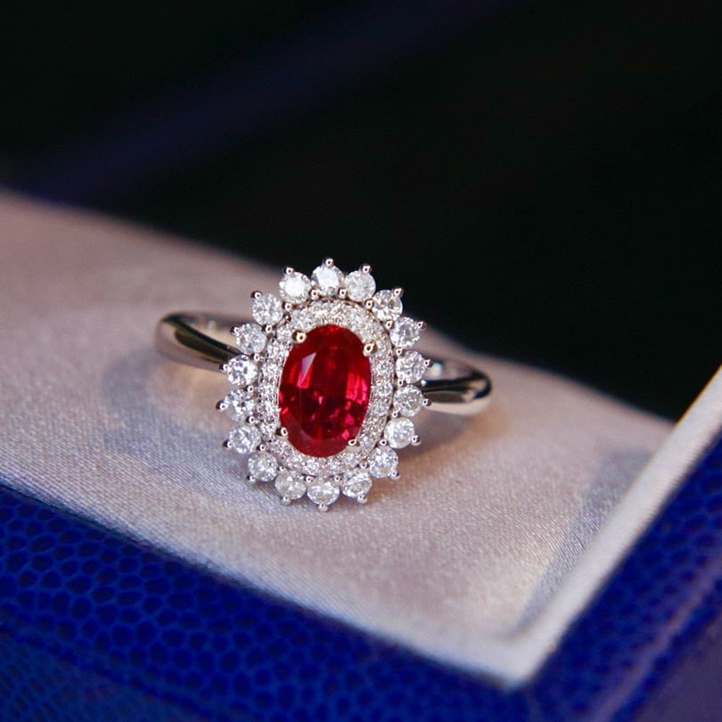 14k Gold 1.54 Ctw Natural Ruby & Diamond Ring - 4