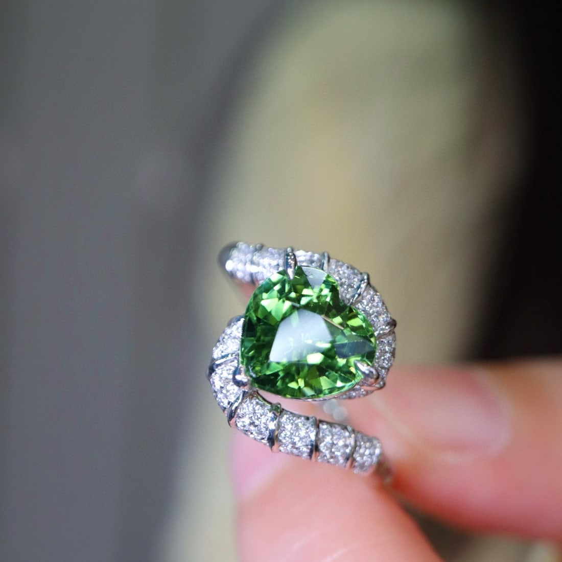 14k Gold 2.87 Ctw Natural Tourmaline & Diamond Ring - 2