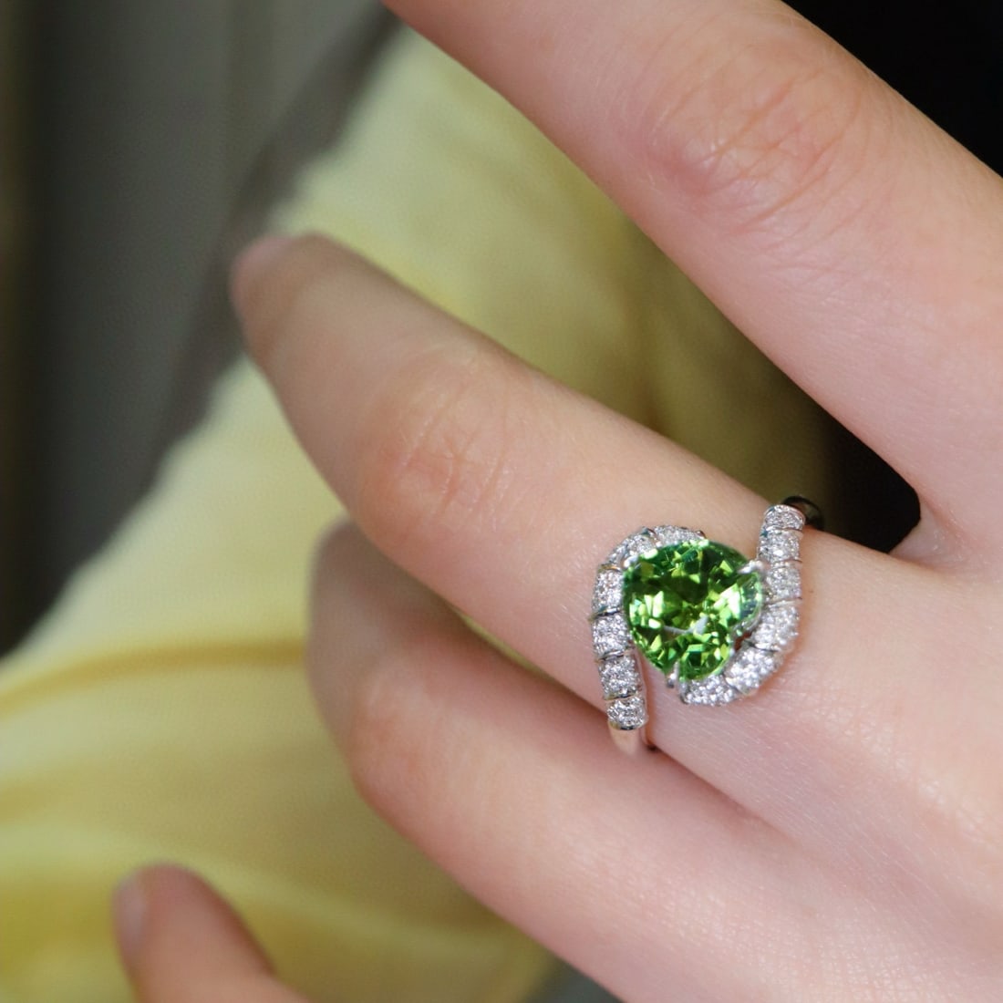 14k Gold 2.87 Ctw Natural Tourmaline & Diamond Ring - 4