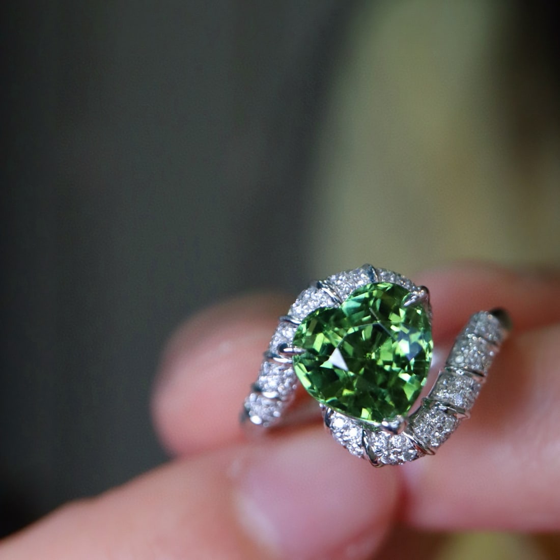 14k Gold 2.87 Ctw Natural Tourmaline & Diamond Ring - 5