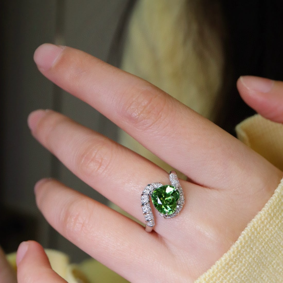 14k Gold 2.87 Ctw Natural Tourmaline & Diamond Ring - 6