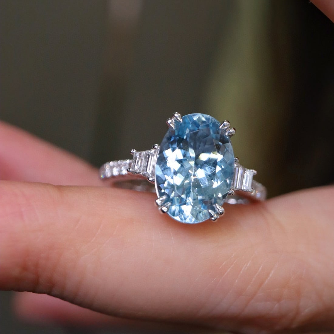 14k Gold 3.13 Ctw Natural Sapphire & Diamond Ring - 4