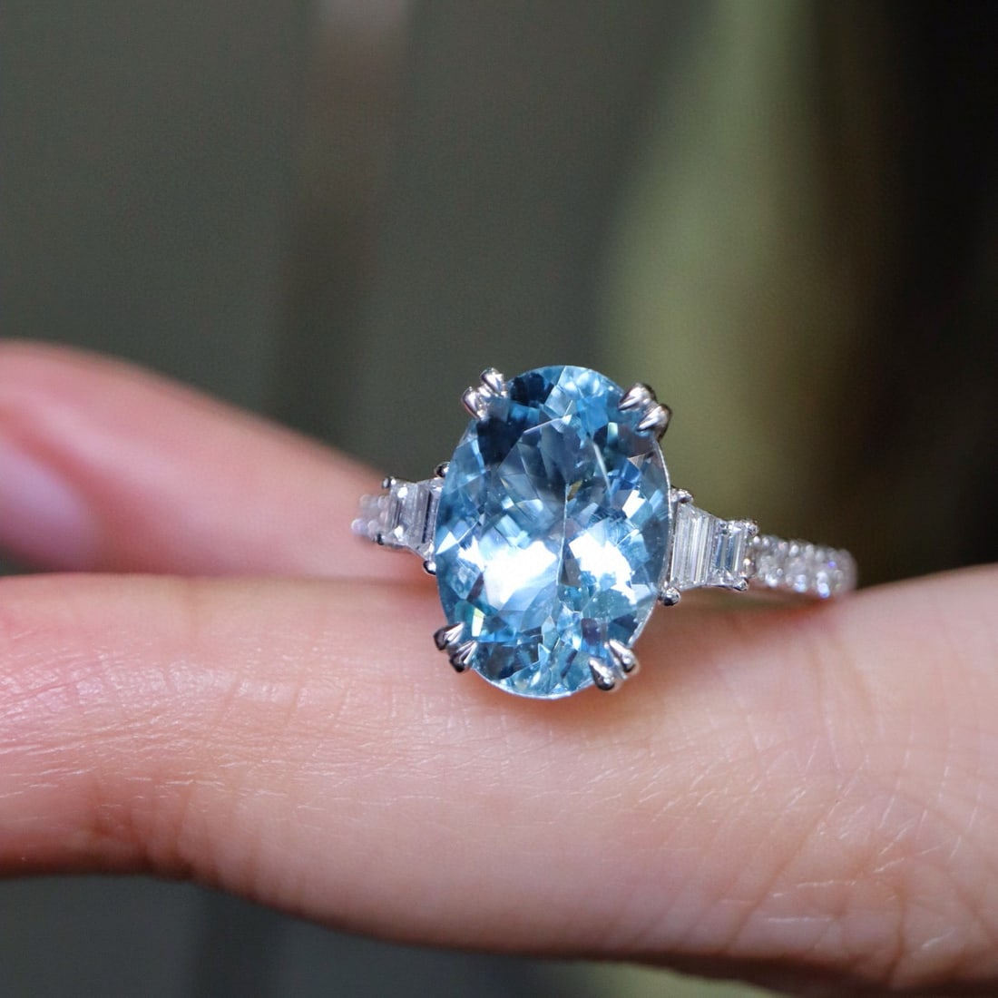 14k Gold 3.13 Ctw Natural Sapphire & Diamond Ring - 5