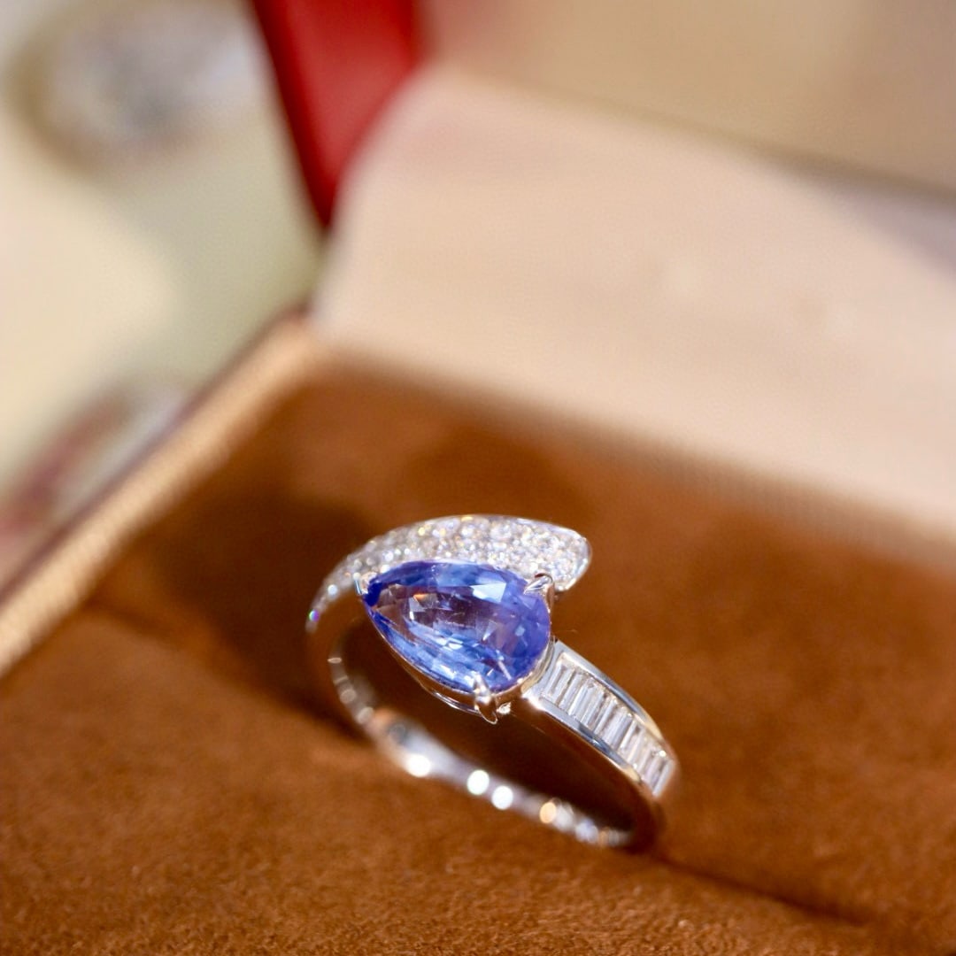 14k Gold 2.32 Ctw Natural Sapphire & Diamond Ring - 6