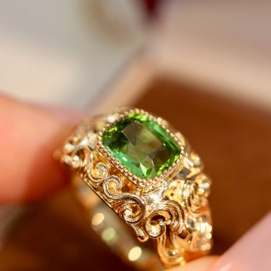 14k Gold 1.38 Ct Natural Tourmaline Ring - 2