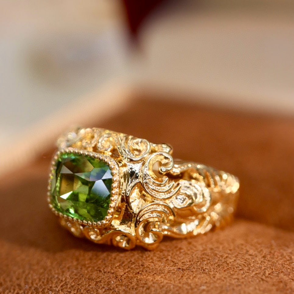 14k Gold 1.38 Ct Natural Tourmaline Ring - 6