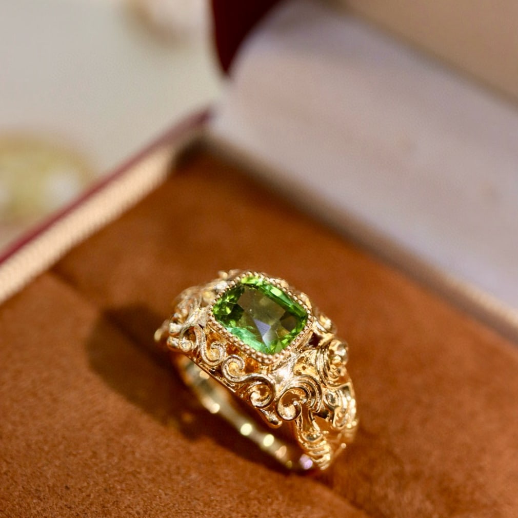 14k Gold 1.38 Ct Natural Tourmaline Ring - 7