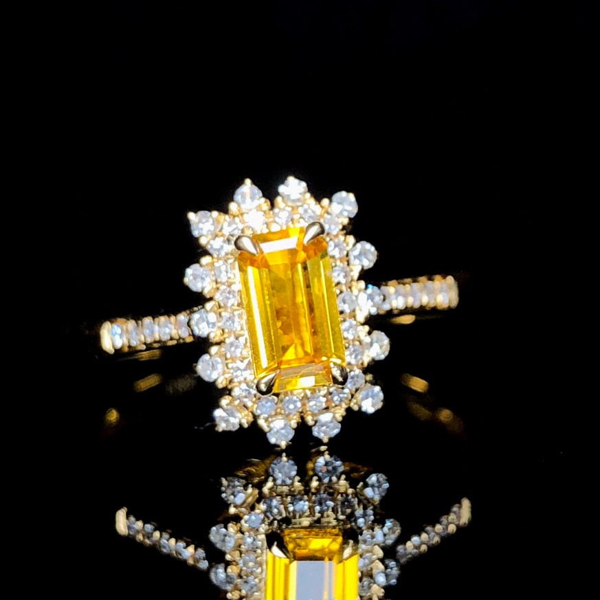 14k Gold 0.67 Ctw Natural Sapphire & Diamond Ring - 3