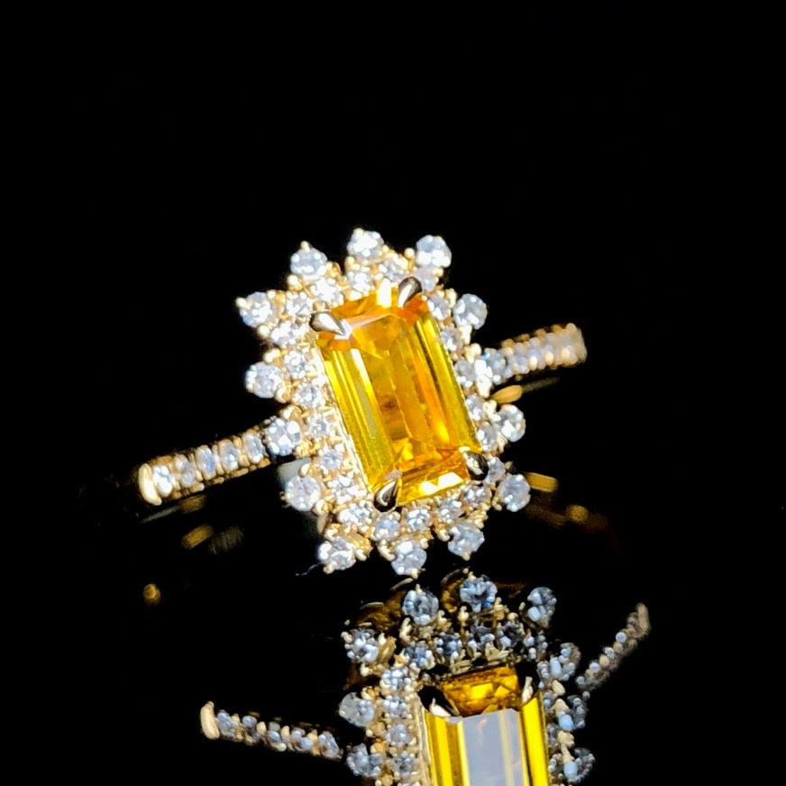 14k Gold 0.67 Ctw Natural Sapphire & Diamond Ring - 5