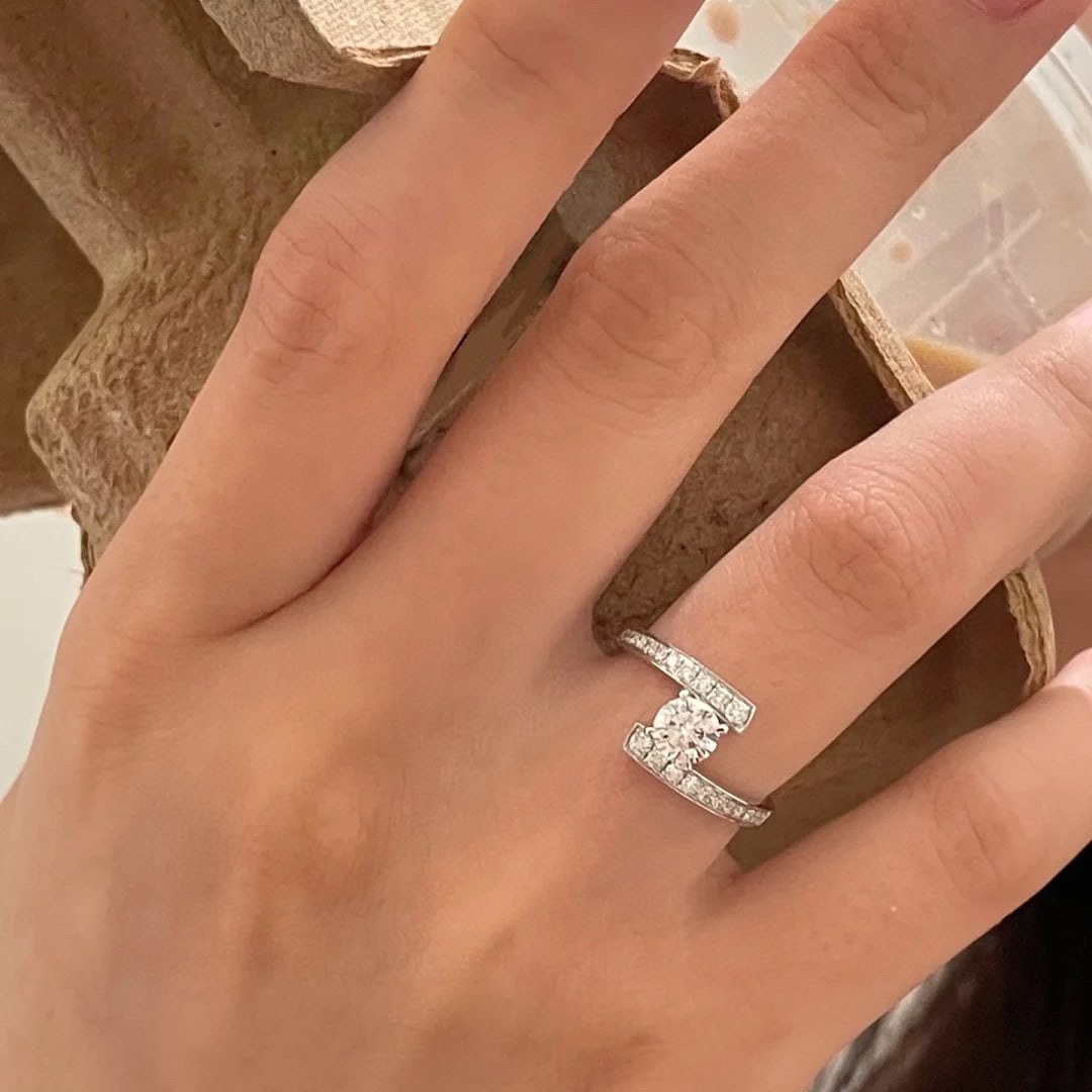 14k Gold 0.3 Ct Natural H Diamond Ring - 7