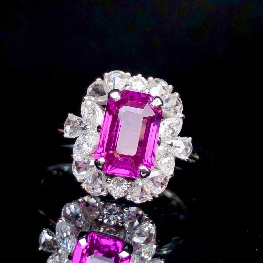 14k Gold 2.39 Ctw Natural Sapphire & Diamond Ring - 2