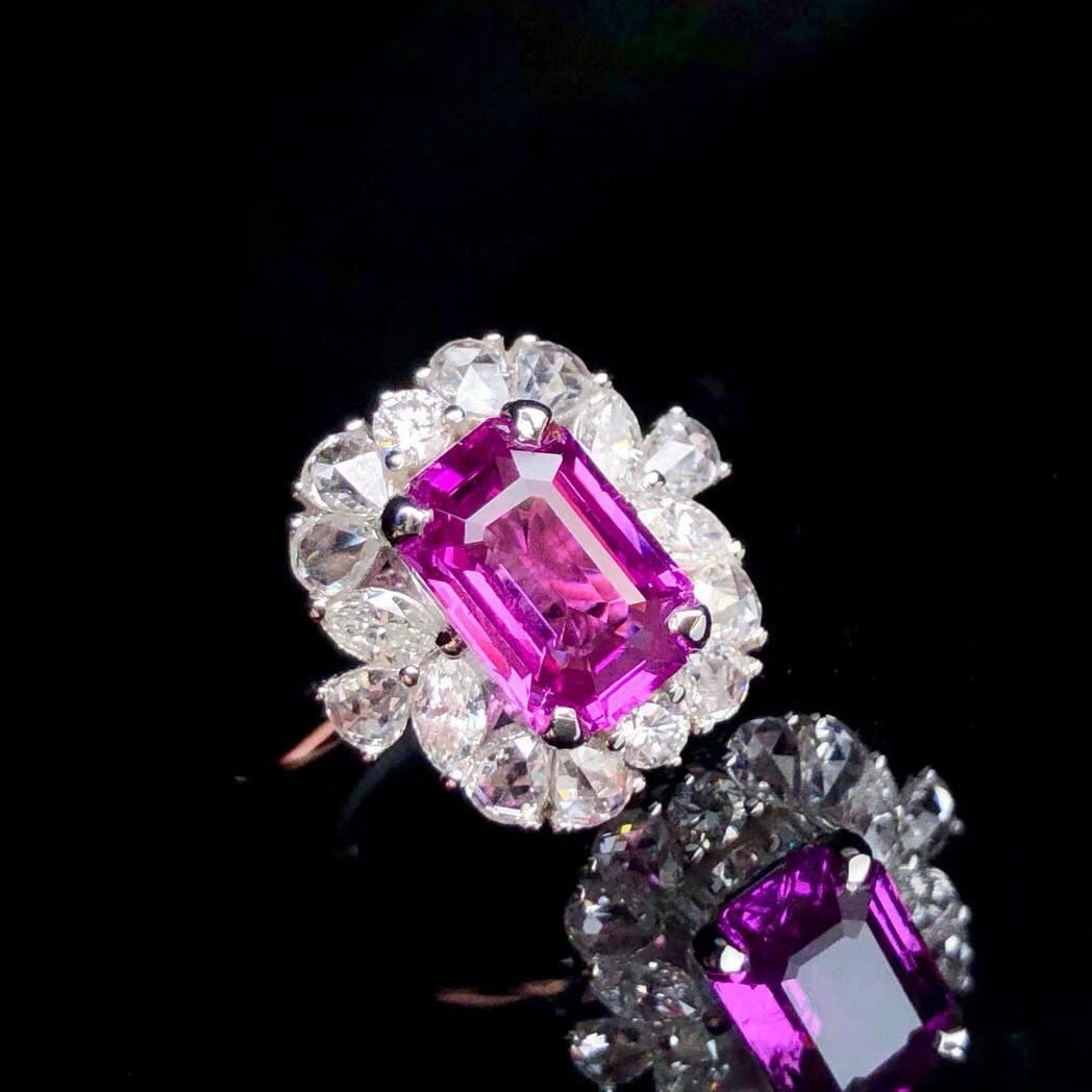 14k Gold 2.39 Ctw Natural Sapphire & Diamond Ring - 3