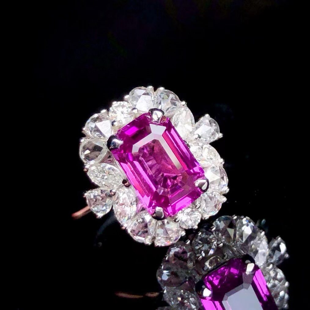 14k Gold 2.39 Ctw Natural Sapphire & Diamond Ring - 4