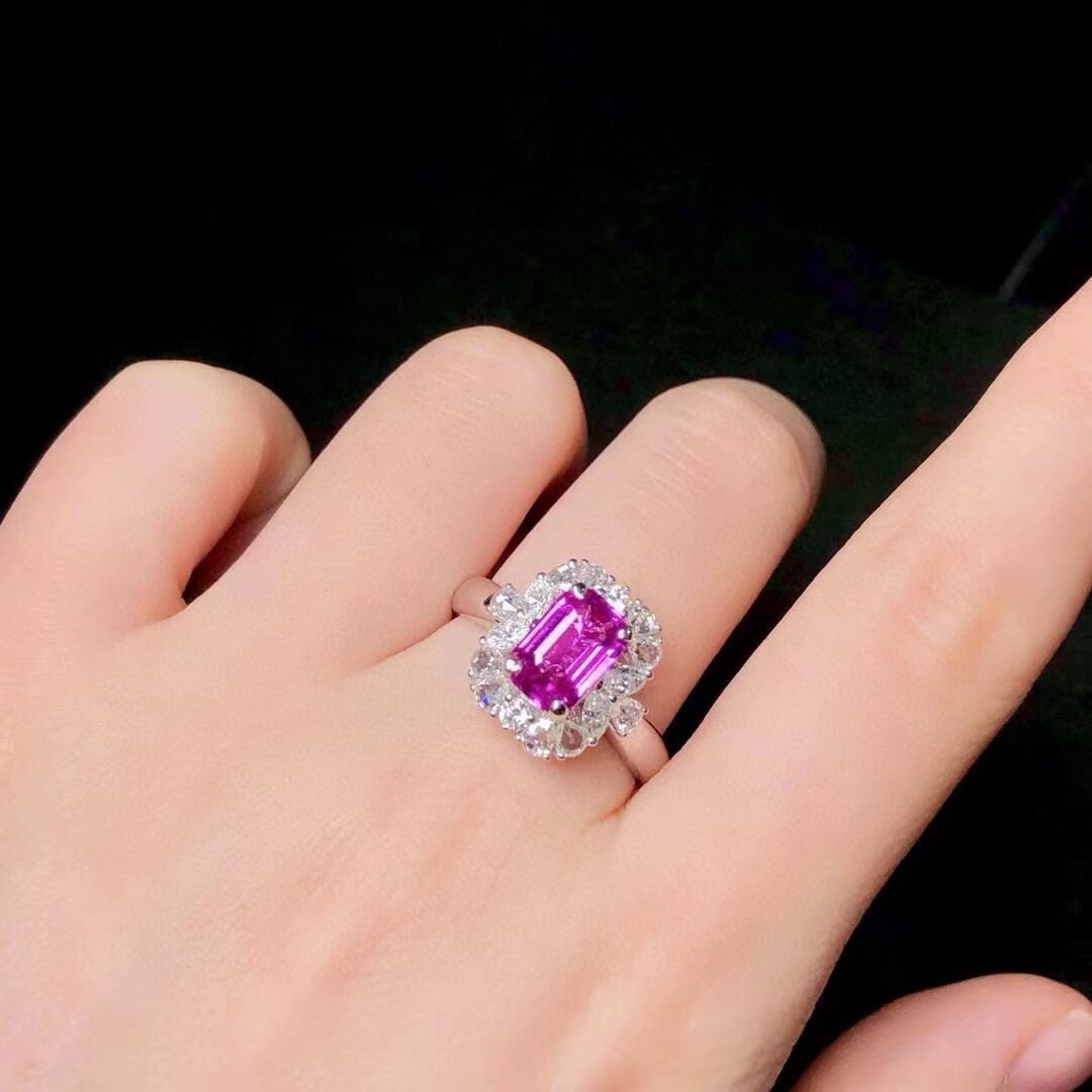 14k Gold 2.39 Ctw Natural Sapphire & Diamond Ring - 5