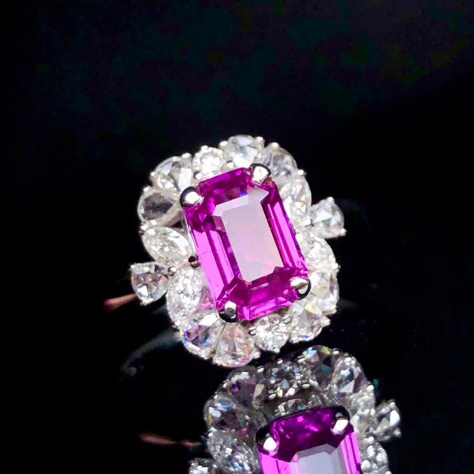 14k Gold 2.39 Ctw Natural Sapphire & Diamond Ring - 6