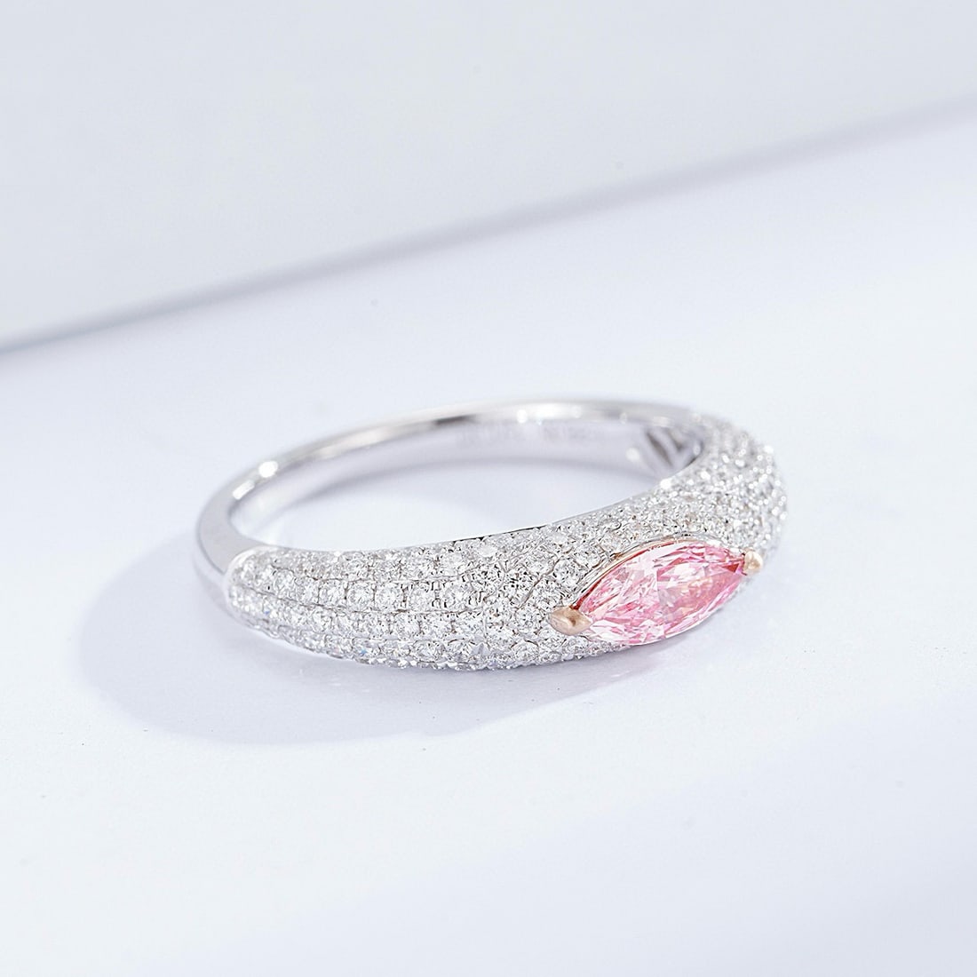 14k Gold 1.17 Ctw Natural Pink Diamond & Diamond Ring - 2