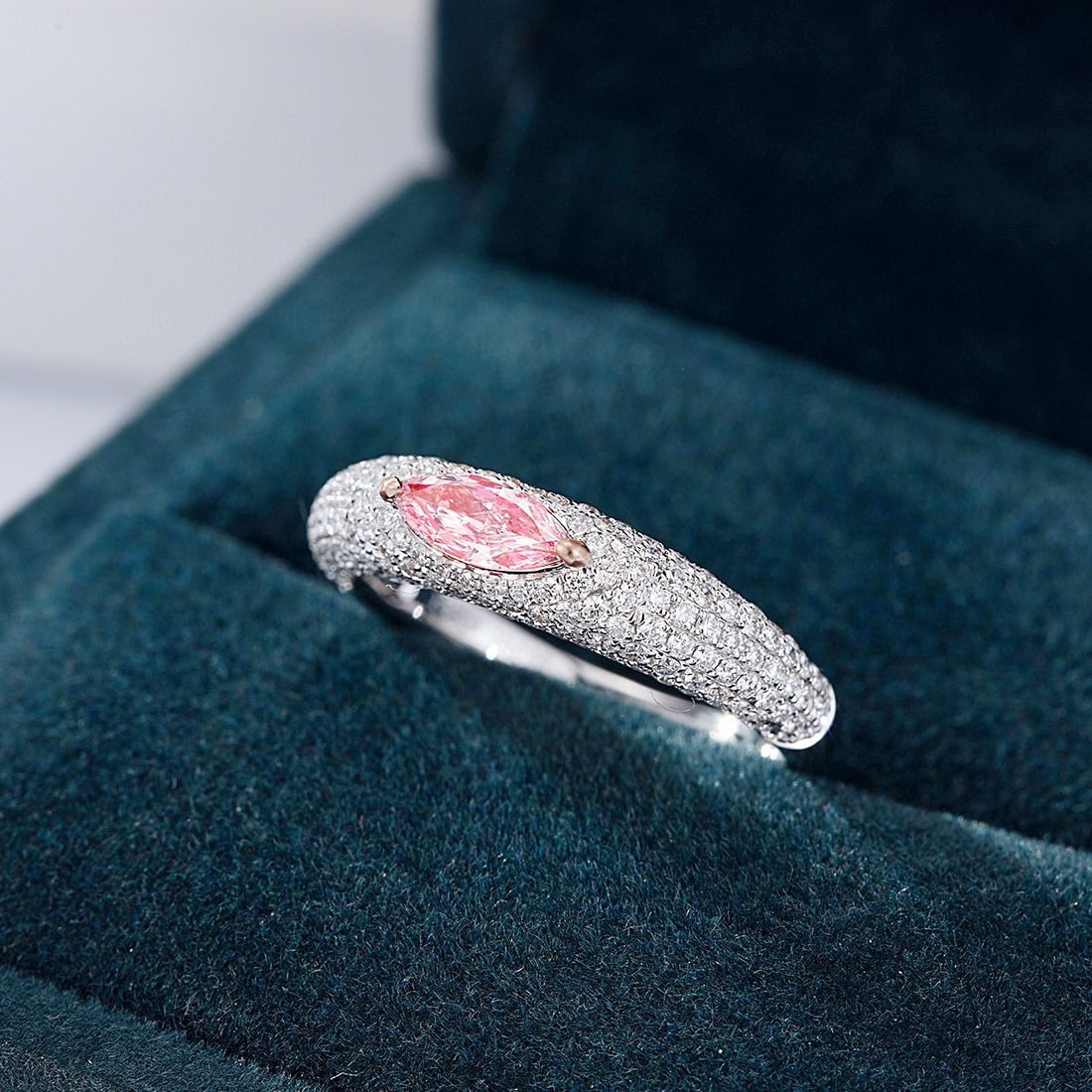 14k Gold 1.17 Ctw Natural Pink Diamond & Diamond Ring - 3