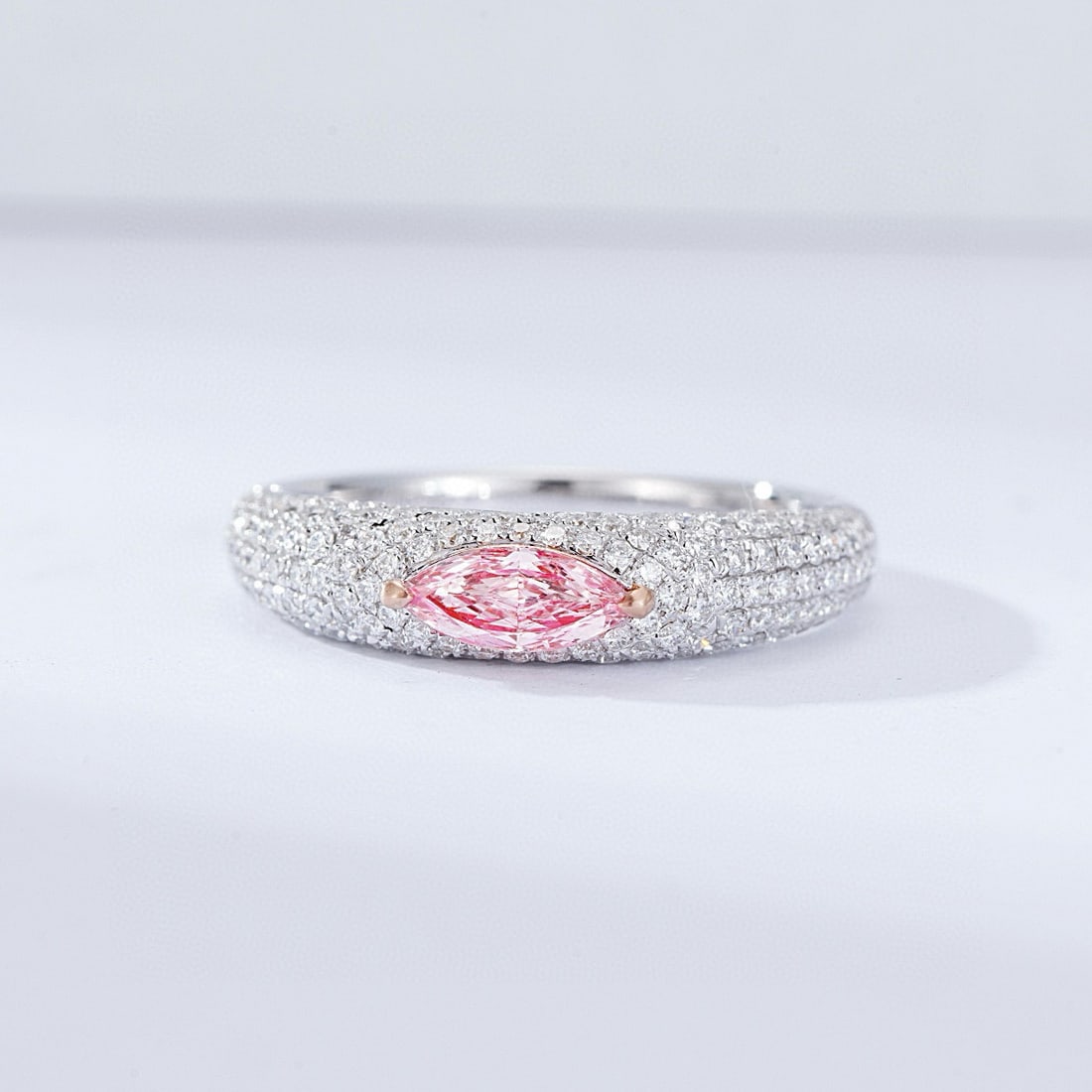 14k Gold 1.17 Ctw Natural Pink Diamond & Diamond Ring - 5