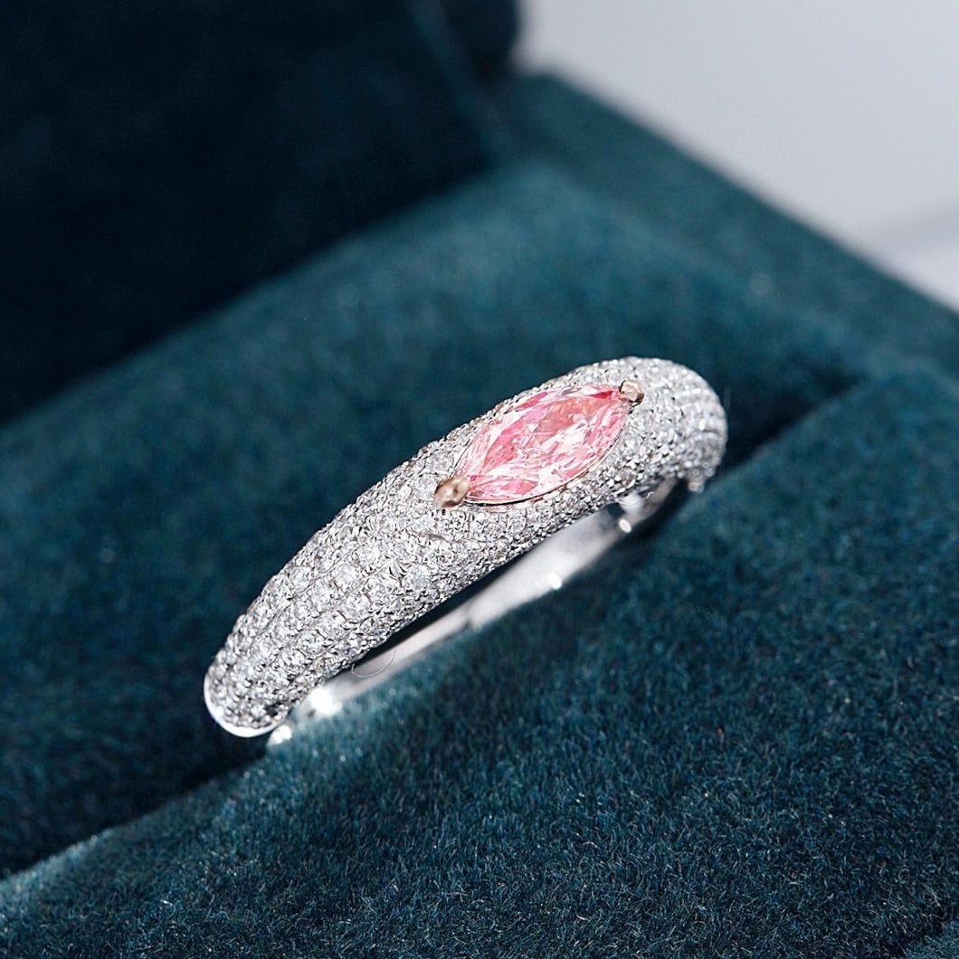 14k Gold 1.17 Ctw Natural Pink Diamond & Diamond Ring - 6