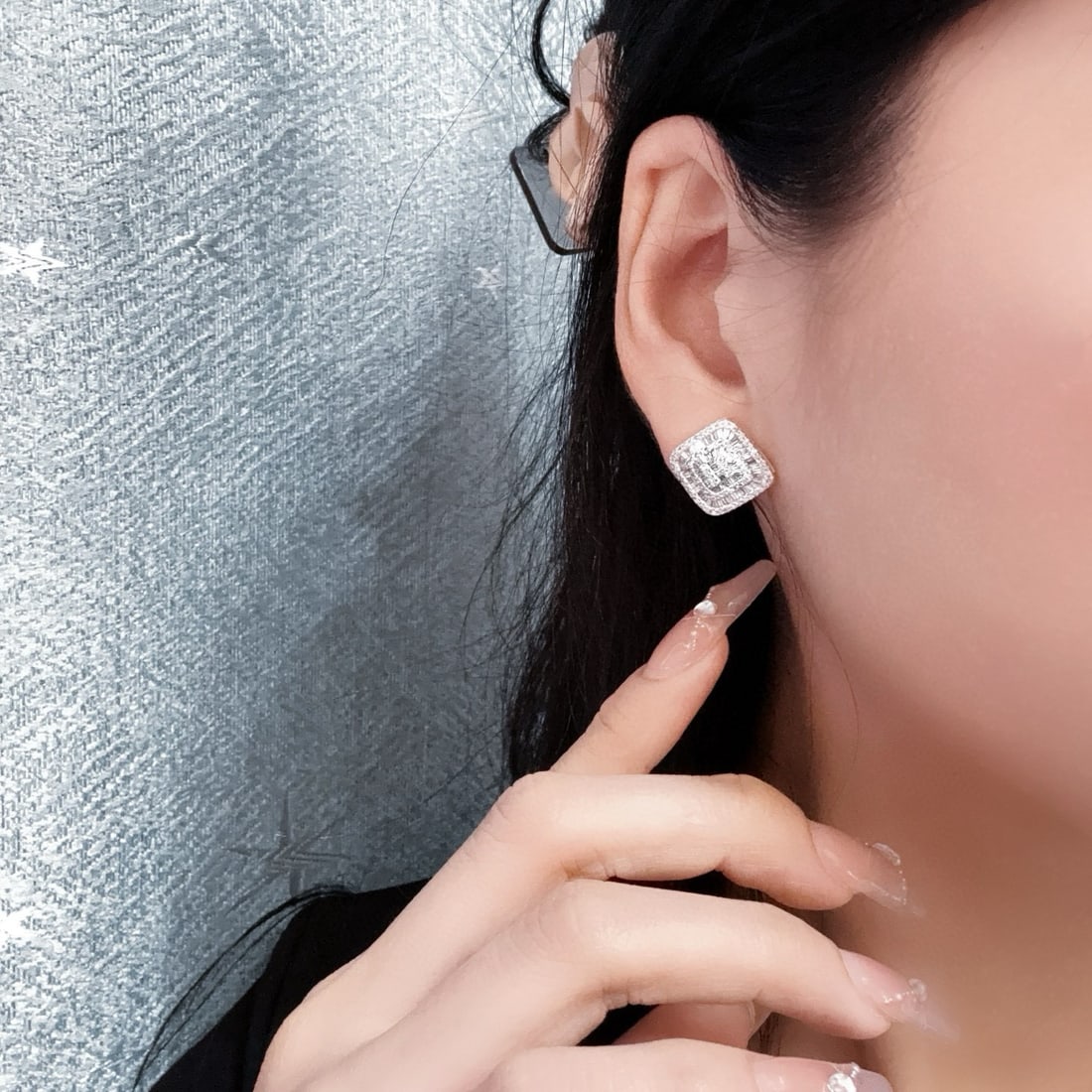 14k Gold 1.2 Ct Natural H Diamond Earrings - 6