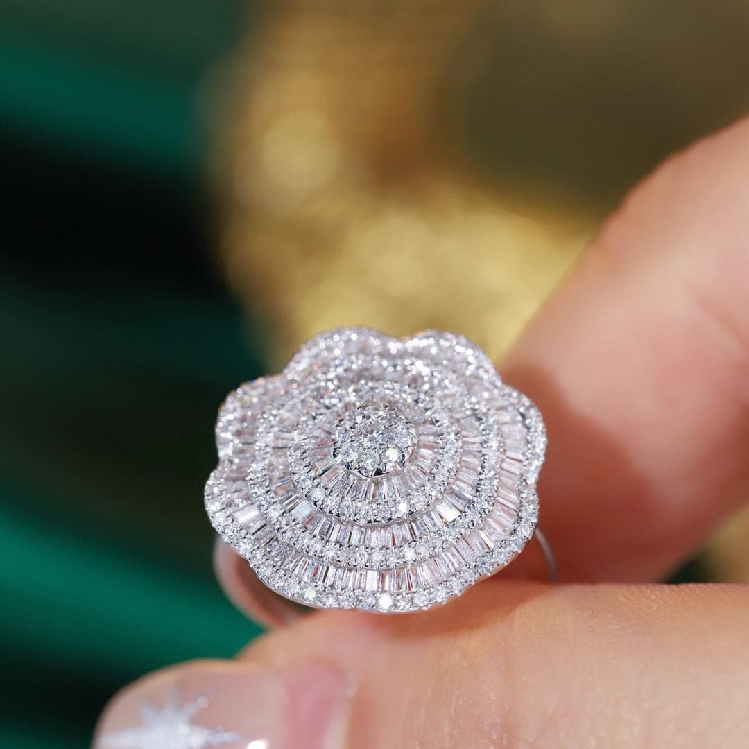 14k Gold 1.5 Ct Natural H Diamond Ring - 3