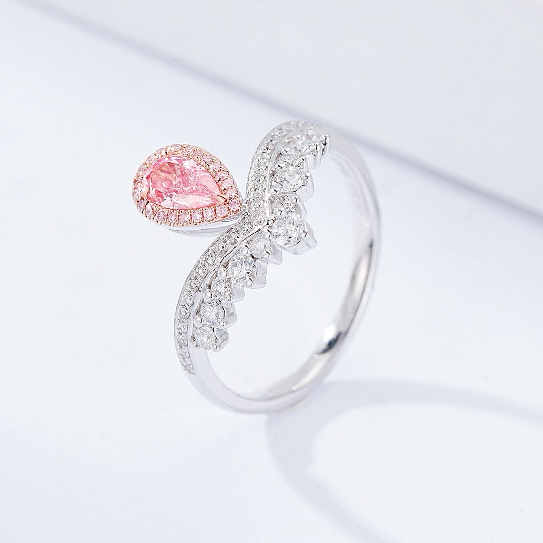 14k Gold 0.81 Ctw Natural Pink Diamond & Diamond Ring - 3