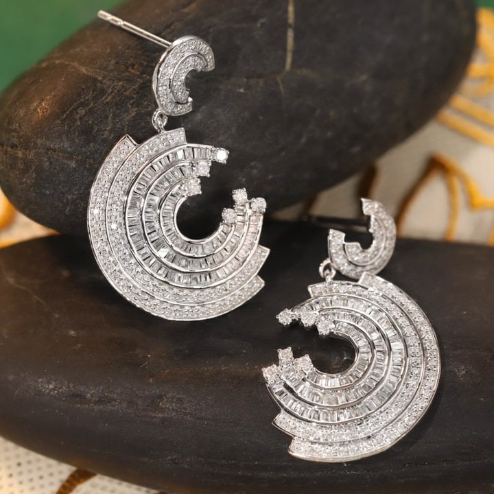 14k Gold 1 Ct Natural H Diamond Earrings - 2