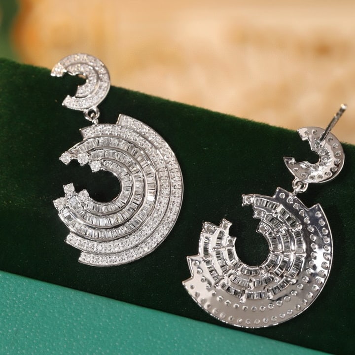 14k Gold 1 Ct Natural H Diamond Earrings - 3