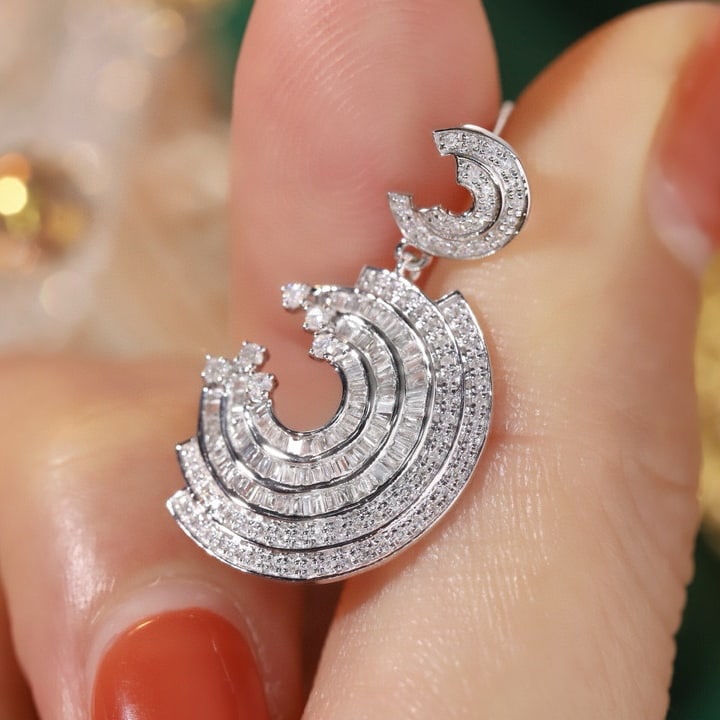 14k Gold 1 Ct Natural H Diamond Earrings - 7