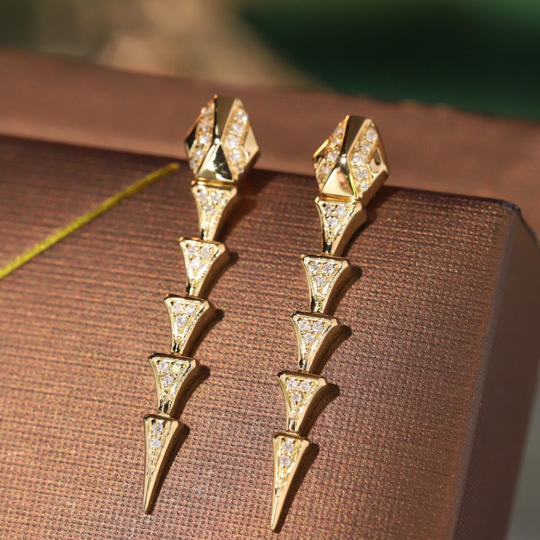 14k Gold 0.16 Ct Natural H Diamond Earrings - 2