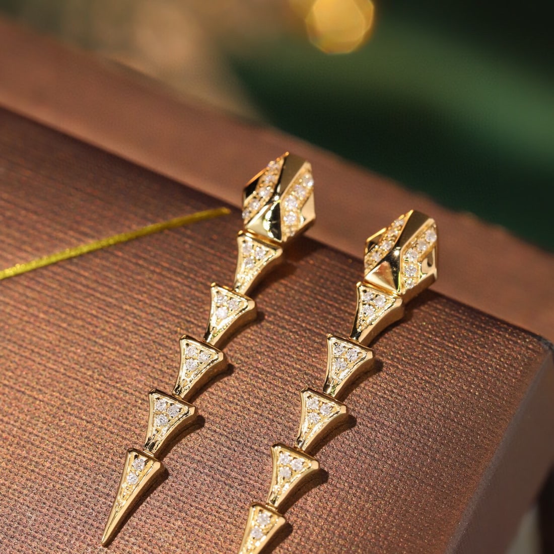 14k Gold 0.16 Ct Natural H Diamond Earrings - 3