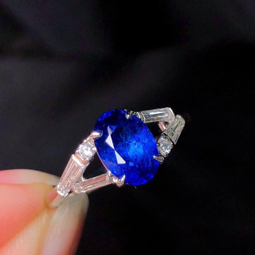 14k Gold 2.17 Ctw Natural Sapphire & Diamond Ring - 6