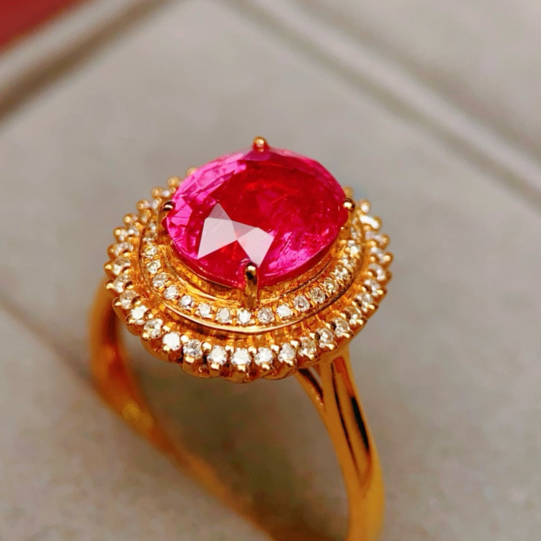 14k Gold 2.33 Ctw Natural Tourmaline & Diamond Ring - 4