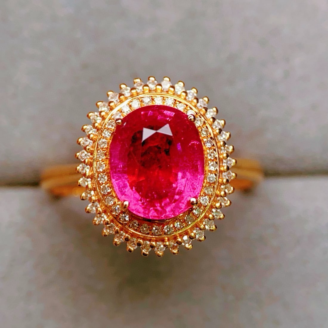 14k Gold 2.33 Ctw Natural Tourmaline & Diamond Ring - 6