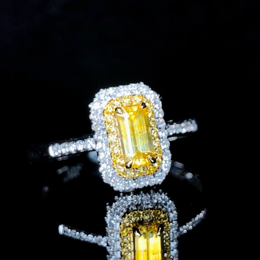 14k Gold 0.63 Ctw Natural Sapphire & Diamond Ring - 4