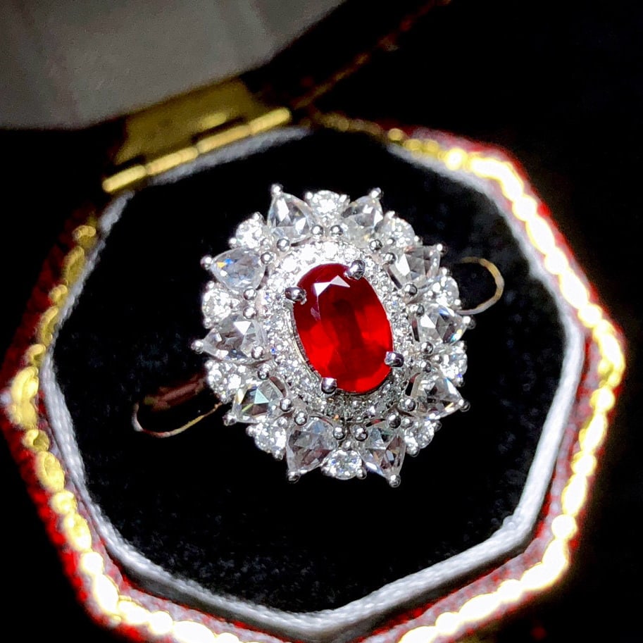 14k Gold 1.35 Ctw Natural Ruby & Diamond Ring - 2