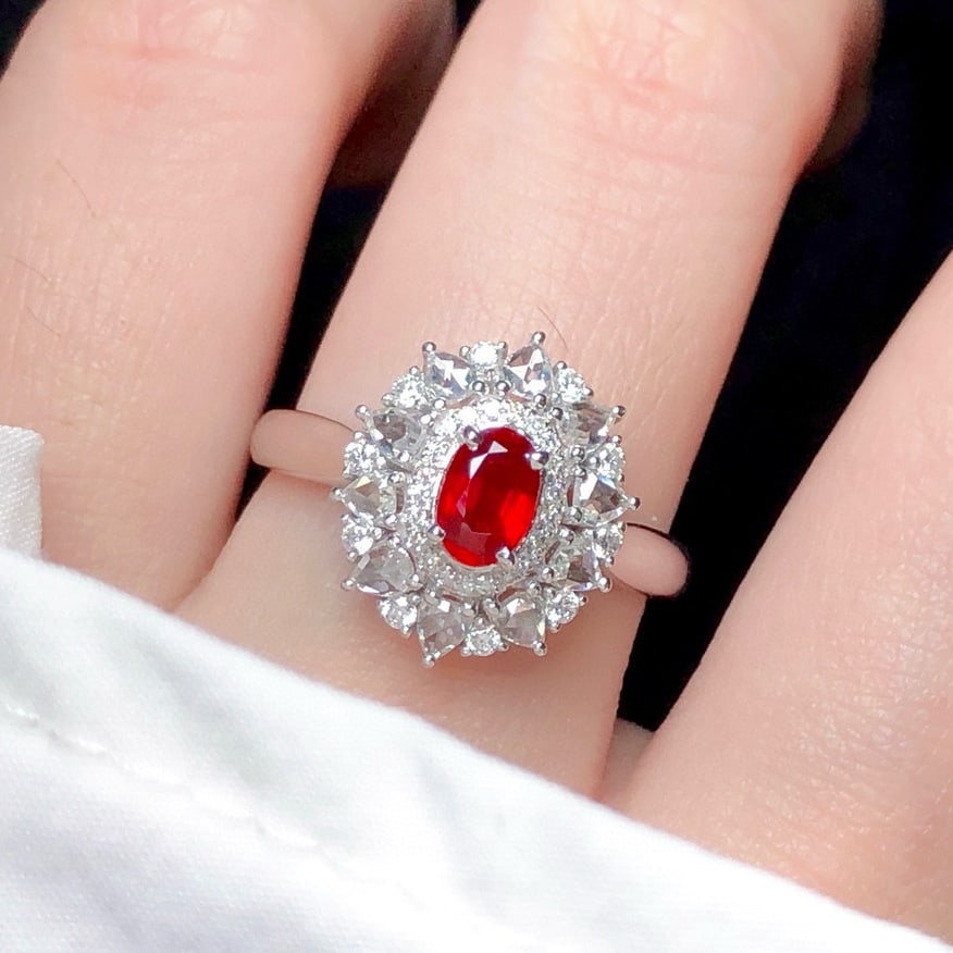 14k Gold 1.35 Ctw Natural Ruby & Diamond Ring - 4