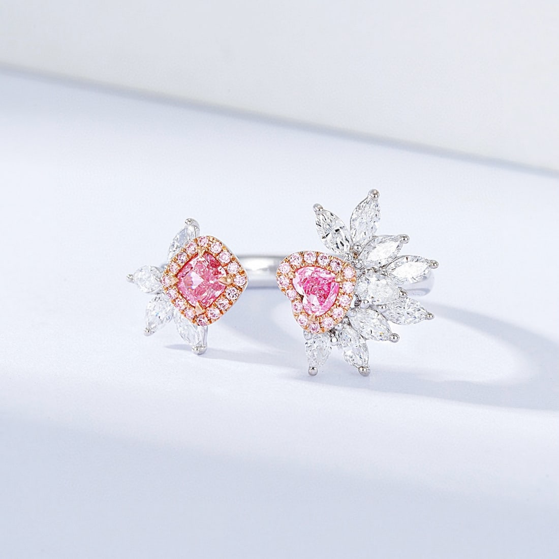 14k Gold 1.25 Ctw Natural Pink Diamond & Diamond Ring - 5