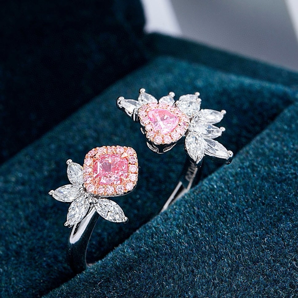 14k Gold 1.25 Ctw Natural Pink Diamond & Diamond Ring - 6