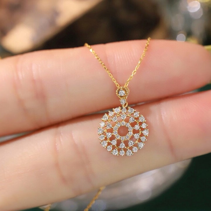 14k Gold 0.32 Ct Natural H Diamond Pendant( Without Chain ) - 4