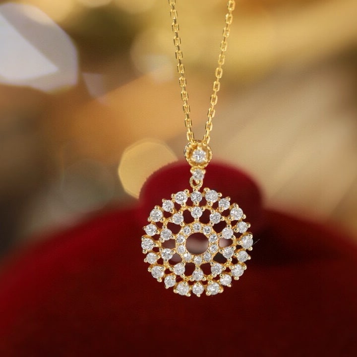 14k Gold 0.32 Ct Natural H Diamond Pendant( Without Chain ) - 6