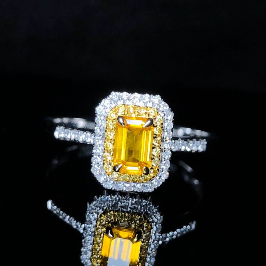 14k Gold 0.63 Ctw Natural Sapphire & Diamond Ring - 3